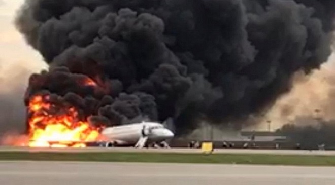 plane on fire InMarathi