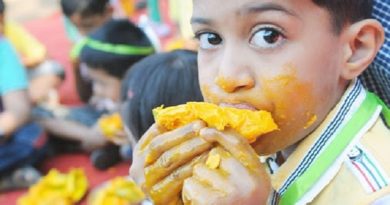 boy eating mango inmarathi