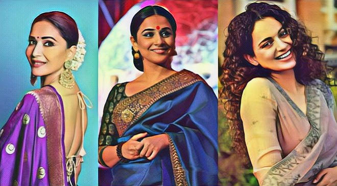 bollywood actresses in saree inmarathi